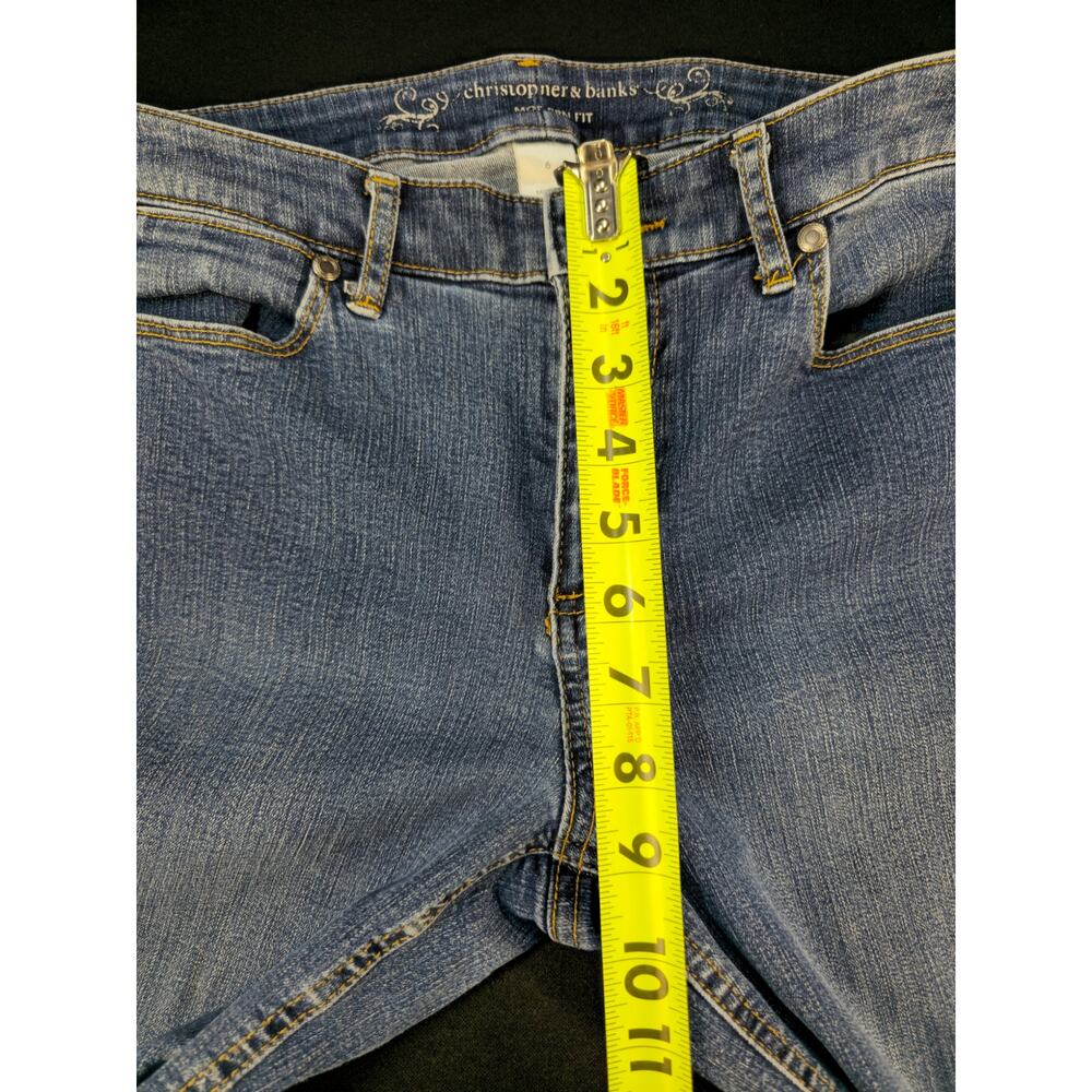Christopher & Banks Modern Fit Women's Blue Straight Leg Jeans Size 6 - Picture 5 of 10
